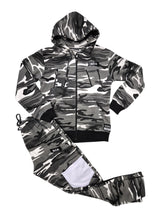 Camouflage Hoodie & Sweatpants Set - Blue Camo Print
