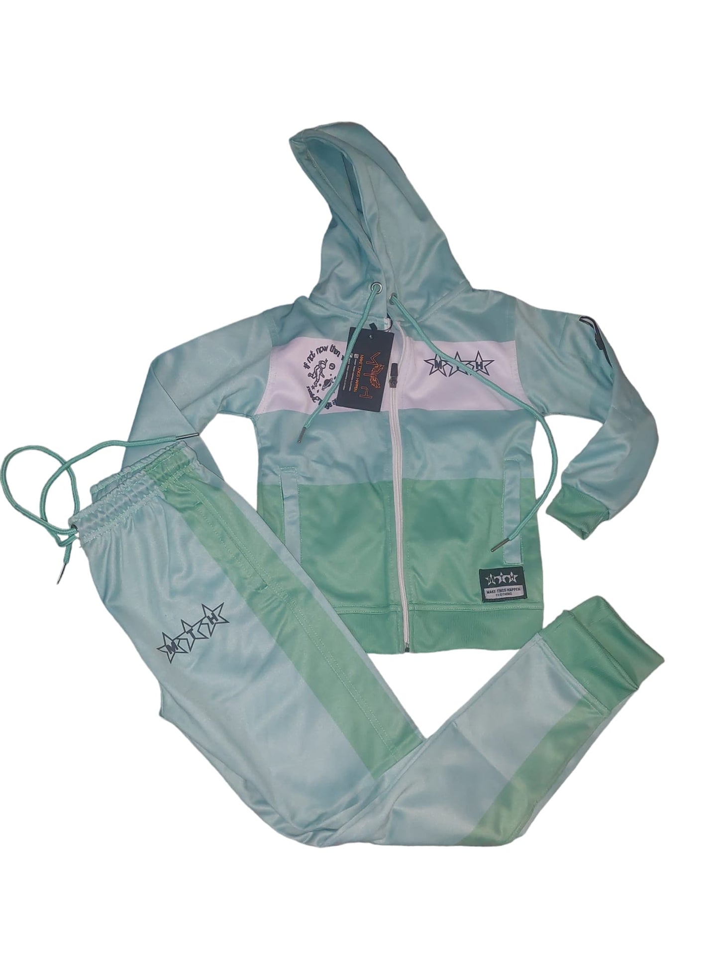 TRIO KIDS MINT GREEN TRACKSUITS