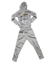 Kids' Grey Space-Themed Hoodie