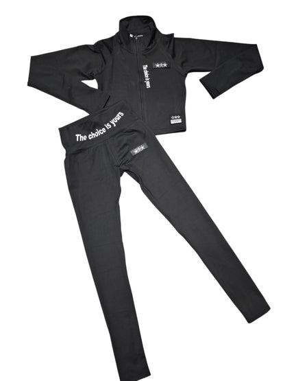 MTH Tights Suits - Black Long Sleeve Top