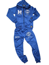 MTH M Brand Blue Hoodie & Joggers Set with Logo & Star Details for Men