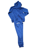 MTH M Brand Blue Hoodie & Joggers Set with Logo & Star Details for Men